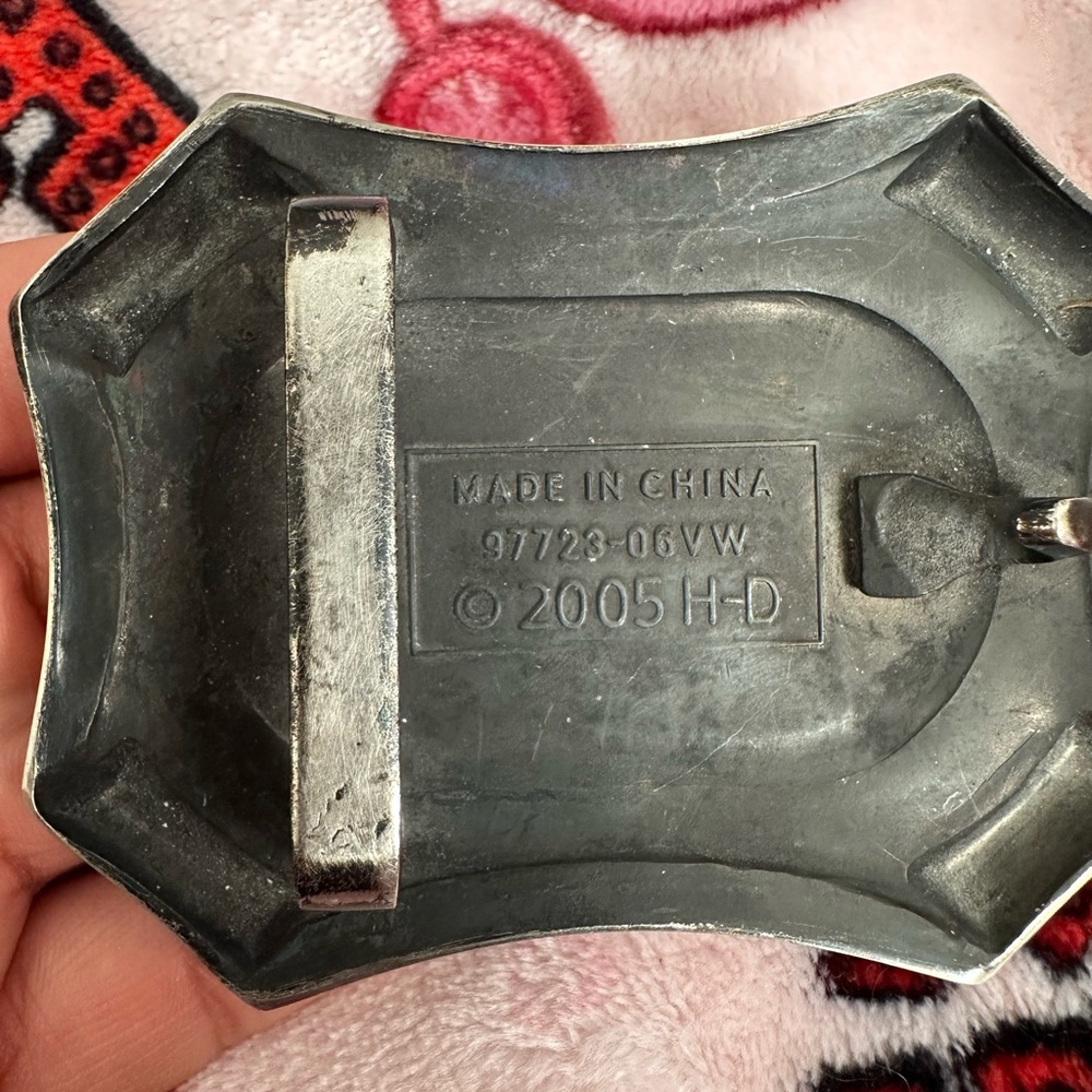 Harley-Davidson Black and Silver Belt Buckle - Picture 4 of 5